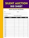 Silent Auction Bid Sheets: Auction Bidding Sheets Cards, Fundraising Event Planner, Charity Event Auction Bid Tracker, 110 Page Auction Bid Form ... fundraiser ideas tracker donation logbook