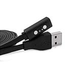kwmobile Câble USB Compatible avec Pebble 2SE / 2+ / Time/Time Steel/Time Round - Câble Rechange pour Chargement Smart Watch - Chargeur Fitness Tracker Montre connectée - Noir
