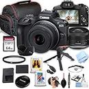 Canon EOS R100 Mirrorless Camera with 18-45mm Lens+ 64GB Memory, Case, Gripster Tripodpod, and More (26pc Bundle)
