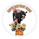 Despicable Me 3 Personalised Edible Party Cake Decoration Topper Round Image