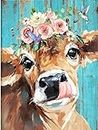 TREXEE DIY 5D Diamond Painting kit Diamond Paint By Numbers Kits | E30*40cm Full Diamond Crystal Embroidery DIY Drill Cross Stitch Pictures Art Kit, Diy Diamond Painting Kit for Adults & Kids Cow Diamond Painting