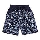 Hopscotch Boys Super Combed Sinker All-Over Print Shorts in Navy Color for Ages 18-24 Months (OLD-4638087)
