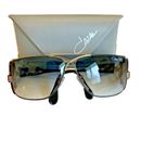 CAZAL MOD 955 COL 302 ICONIC VINTAGE BLACK GOLD SHIELD SUNGLASS MADE IN GERMANY