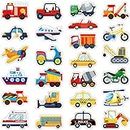 Harloon 500 Pcs Transportation Sticker Car Bus Truck Airplane Ship Thick Gel Cling Truck Transportation Vehicle Sticker for Toddler Kid Teaching School Home Party Supplies