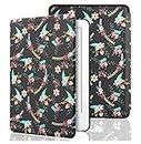 SwooK Classic Printed Magnetic Flip Cover Case for All New Kindle 10th Generation 2019 Release Model: J9G29R Flip Case Smart Folio Cover Case (Not for 10th Gen 2018 Kindle) (Vintage Flora)