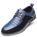COSIDRAM Mens Loafers Casual Sneakers Comfort Fashion Driving Walking Moccasins Flat Shoes Business Dress Office Blue 8