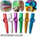 6pcs/Set Metal Kazoo Instrument Mouth Flute Musical Toys for Kids Party Gift