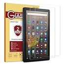 [2 Pack] OMOTON Screen Protector for Amazon Fire HD 10/Fire HD 10 Plus/Fire HD 10 Kids/Fire HD 10 Kids Pro Tablet 10.1 Inch (11th Generation, 2021 Released), Tempered Glass/High Definition