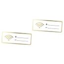 Tofficu 2pcs wifi sign network wifi password sign for guest room business wireless WiFi Password Sign Sticker wifi password board wifi board sign white vacation small chalk board Acrylic