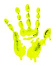 Deko Aufkleber Sticker Folie Handabdruck Neon Motorrad Auto Hand KFZ : neon gelb