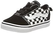 Vans Unisex Baby Ward Slip-on Canvas Sneaker, Schwarz ((Checkers) Black/True White Pvc), 22 EU