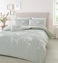 Catherine Lansfield Bedding Meadowsweet Parure de lit avec Housse de Couette et taies d'oreiller Motif Floral Vert Super King