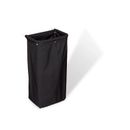 Forbes Industries 35-E Housekeeping Bag w/ Fold Over Top & Snaps - 18"W x 12"D x 26"L, Nylon, Black