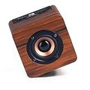 NB NOIZZYBOX Cube S Premium Wood Finish Portable Wireless Bluetooth Speaker with 8W Output, HD Sound Portable Speaker, FM Radio, USB and TF Card Bluetooth 5.0, TWS (Brown)
