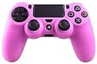 Goliton 2X Silicone rubber soft case Gel skin cover Compatible with Sony PlayStation 4 PS4 Controller (Pink)