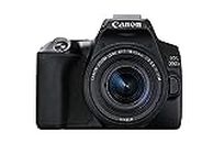 Canon EOS 200D II Digital SLR Camera with EF-S 18-55mm f4 is STM Lens - DIGIC 8 & 24.1MP (Black)