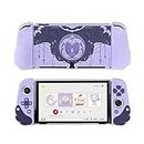 GeekShare Cute Case Compatible with Nintendo Switch OLED Console and Joy Con- Shock-Absorption and Anti-Scratch Slim Cover Case with Ergonomic Design for Switch OLED Model- Star Wings (Purple)