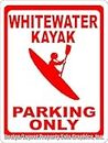 BDTS Whitewater - Placa de metal para kayak, kayaks, kayaks, kayaker, placa de metal, 30,5 x 40,8 cm