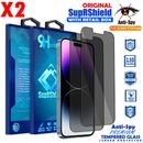 2X For iPhone 15 14 13 12 11 Pro X XS Max XR SE 8 Privacy Glass Screen Protector