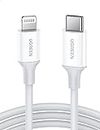 UGREEN USB-C to Lightning Cable [2M Apple MFi-Certified] iPhone PD Charger Cord, Power Delivery Fast Charging Cord, Data Sync, Compatible with iPhone 14 Pro Max 13 12 11 XR SE, AirPods, iPad (White)