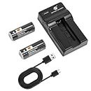 DSTE NB-9L Camera Battery (2-pack) and Charger Compatible with Canon PowerShot N, ELPH 510 HS, ELPH 520 HS, ELPH 530 HS, SD4500 IS