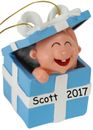 Tree Buddees Babys First Christmas Present Ornament Personalizable Baby Blue Boy