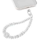 Andibro Shiny Phone Charm, Detachable Cell Phone Lanyard Beaded Phone Wrist Strap Lanyard Phone Chain Wrist Strap String Bracelet Keychain for Girls Women Cell Phone Accessories(C)