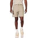 Amazon Essentials Pantalón Corto de 18 Cm de Ajuste Clásico Hombre, Marrón Caqui, 28W
