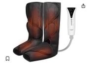  Leg Massager with Heat Air Compression Massage for Foot & Calf Helpful Black