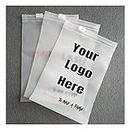 Custom Matte Zip Lock Bags,Personalized Plastic of Your Logo/Text Frosted Zipper Bags,Pack 50.