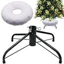 RUENXG Christmas Tree Stand Foldable Artificial Tree Holder Heavy Duty Replacement Artificial Xmas Tree Base with Water Fillable Base for 4ft to 7ft Artificial Christmas Tree Fits 0.5-1.25 Inch Pole