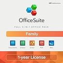 OfficeSuite Family Compatible with Microsoft® Office Word® Excel® & PowerPoint® and Adobe�® PDF - 1 Year License for 1 Windows & 2 Mobile Devices / 6 Users