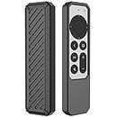 Verilux® 2021 Silicone Protective Case for Apple 4K HD TV Siri Remote 2nd Gen - Anti-Slip Durable Silicone Shockproof Rubber Cover - Skin-Friendly Washable Protective Cover Sleeve (Black)