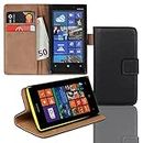 Eximmobile Brieftasche Handytasche Flip Case Etui für Nokia Lumia 1520 Schwarz