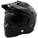 Jet Helmet Cafe Racer Open Face Motorcycle SunVisor Custom Scooter Mt Black