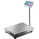 Giantex 660lbs Weight Computing Digital Scale Floor Platform Scale Postal Scale Accurate Shipping Mailing LB/KG Price Calculator Stainless Steel High-Definition Display Screen