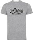 Gas Monkey Garage T-shirt bleu marine pour homme avec logo OG, gris, S