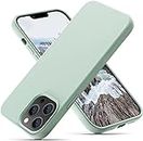 OitiYaa Liquid Silicone Case Compatible with iPhone 13 Pro Case,Full Body Protection,Ultra Slim Shockproof Phone Case with Soft Anti-Scratch Microfiber Lining,6.1 inch, Mint Green