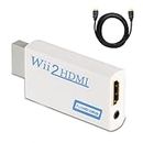 Wii to HDMI Converter 1080P for Full HD Device, Wii HDMI Adapter with 3,5mm Audio Jack&HDMI Output Compatible with Nintendo Wii, Wii U, HDTV, Monitor-Supports All Wii Display Modes 720P, NTS