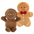 15IN Gingerbread man Shaped holiday decorative pillow, Winter Holiday Home Decor
