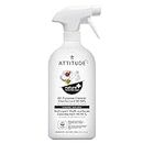 ATTITUDE All-Purpose Cleaner Disinfectant 99.99%, Eliminates Bacteria, Germs and Viruses, EWG Verified Multi-Surface Products, Vegan, Naturally Derived Multipurpose Cleaning Spray, Unscented, 800 mL