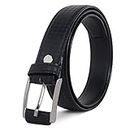 Zacharias Boy's Synthetic Leather Belt for kids (Black; 8-12 Years) WF-01 (Pack of 1)