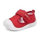 BMCiTYBM Baby Sneakers Girls Boys First Walkers Shoes 6 9 12 18 24 Months Red Size 18-24 Months Toddler
