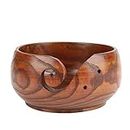 Yarn Bowl, Handmade Crafted Wooden Yarn Bowl, Portable Knitting Bowl Yarn Holder for Knitting and Crocheting, Beautiful and Unbreakable - The !(14-16cm)