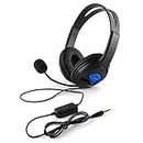 ZIYUMI Wired Headset with Microphone, Stereo Headphones with Noise Cancelling Microphone, Computer Headset on-Ear Headphones with PC Laptop Travel Work