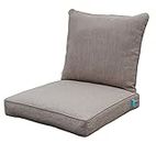 Qilloway Outdoor Chair Cushion Set,Outdoor Cushions for Patio Furniture.Tan/Grey