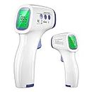 DR VAKU Infrared Digital Thermometer For Fever, Non-Contact Laser Infrared Thermometer Temperature Gun [Battery Included] - White and Blue, Plastic