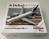 HERPA WINGS 1/500 DELTA AIRLINES MCDONNELL DOUGLAS MD-11 RARE