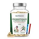 Nutri&Co Probiotique Flore Intestinale - 60 Milliards d'UFC/jour - 9 Souches Bio-actives 2 Lactobacillus Brevetées - 60 Gélules Gastro-Résistantes aux Enzymes Digestives - Conditionné en France