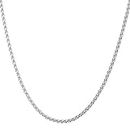 U7 Mens Necklace Stainless Steel 3mm Wide 18 Inch Wheat Link Chain Short Choker